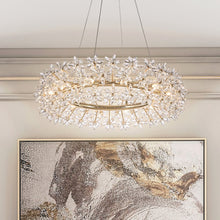 Bouquet Round 32" Crystal Chandelier - Gold