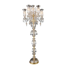 Garnier 7-Light Traditional Crystal Floor Lamp - Gold