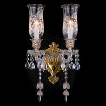 Garnier 2-Light Traditional Crystal Wall Sconce - Gold
