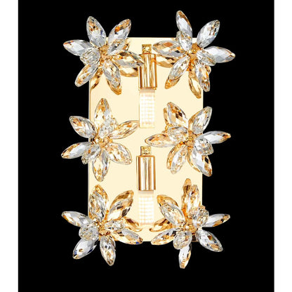 Daisy Crystal Wall Sconce - Gold
