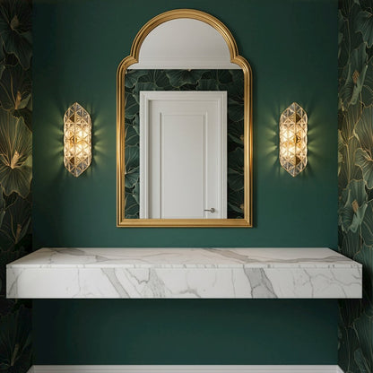 Regalia 4-Light Crystal Wall Sconce - Gold