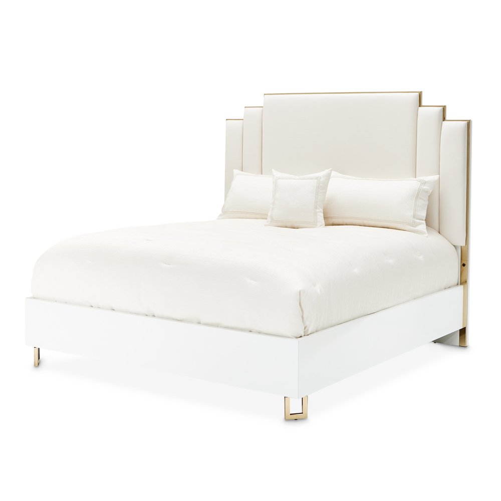 Palm Gate Cal. King Upholstered Bed - Cloud White