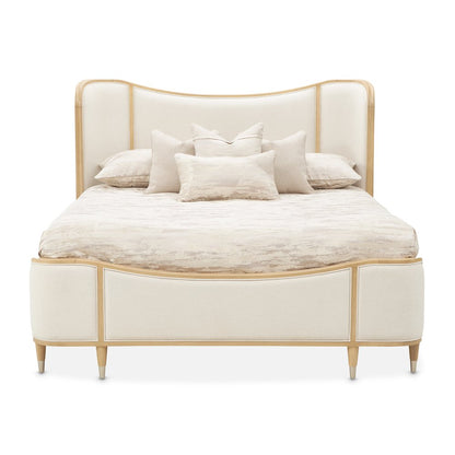 Camellia Field King Upholstered Bed - Caramel