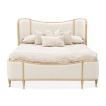 Camellia Field King Upholstered Bed - Caramel