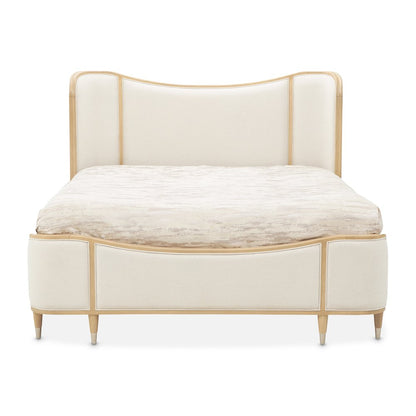 Camellia Field King Upholstered Bed - Caramel