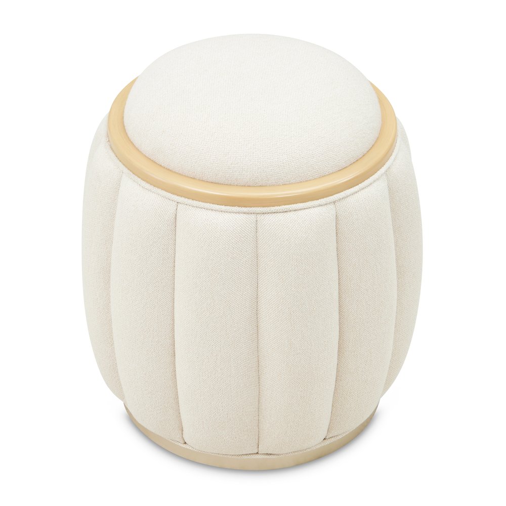 Camellia Field Round Bench - Caramel
