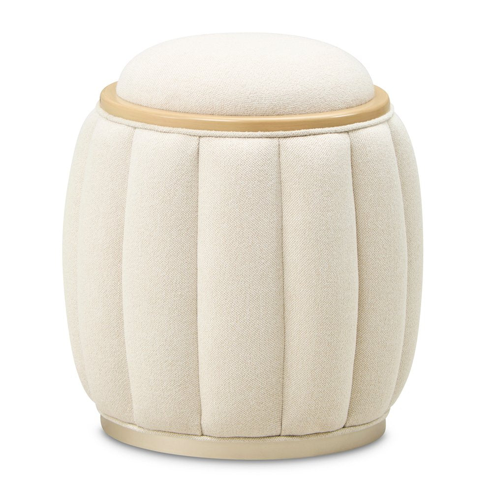 Camellia Field Round Bench - Caramel