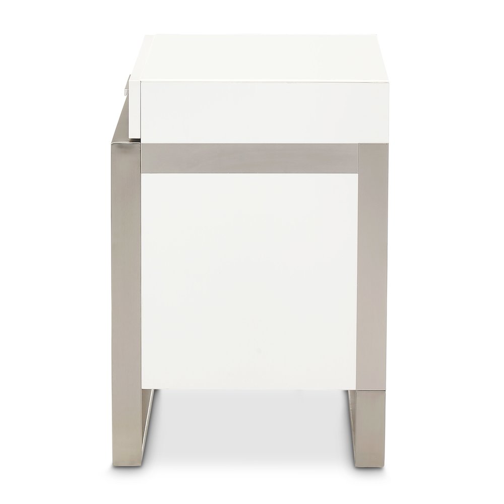 Marquee Nightstand - Cloud White