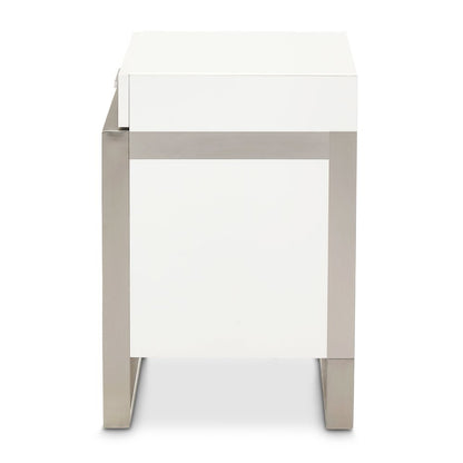Marquee Nightstand - Cloud White