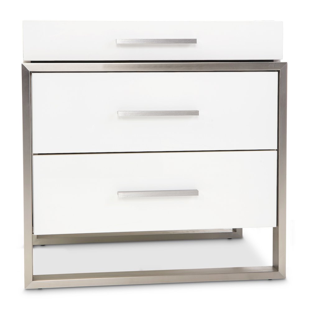Marquee Nightstand - Cloud White