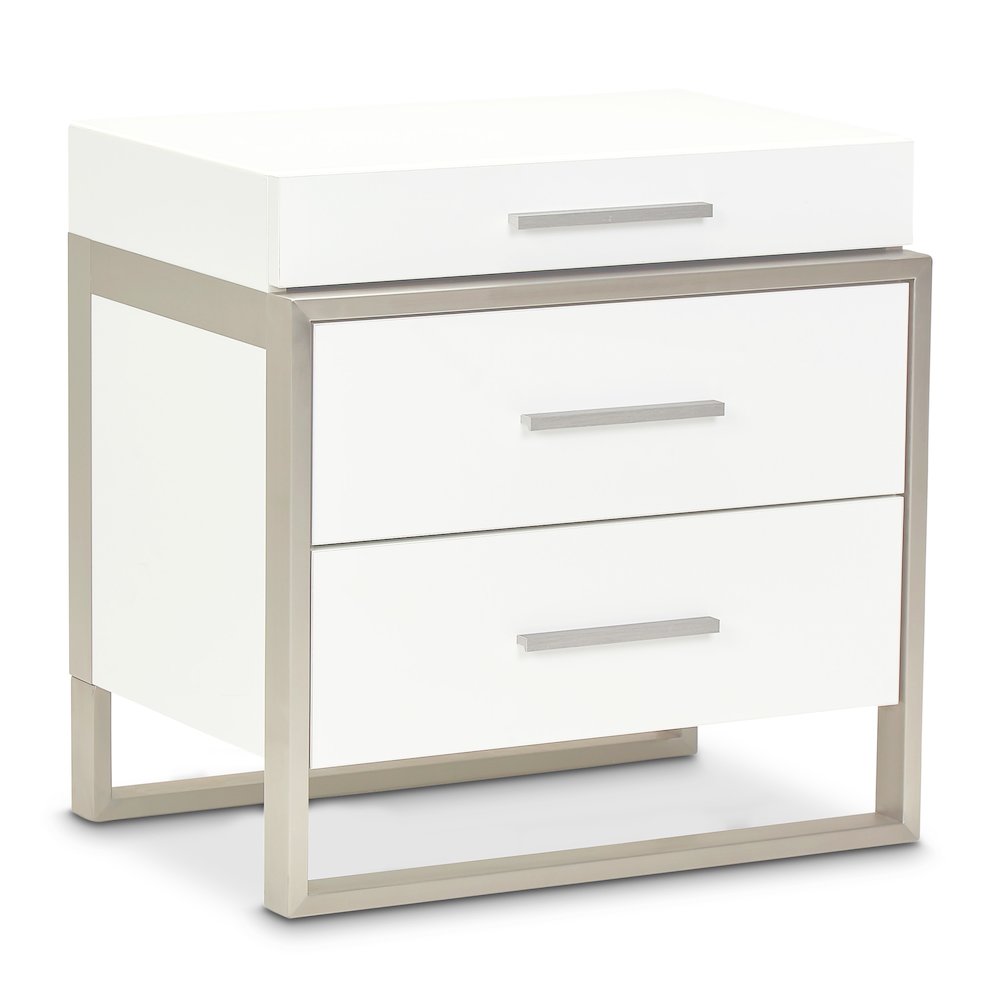 Marquee Nightstand - Cloud White