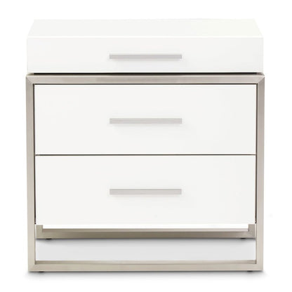 Marquee Nightstand - Cloud White