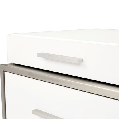 Marquee Nightstand - Cloud White