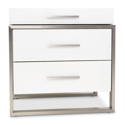 Marquee Nightstand - Cloud White