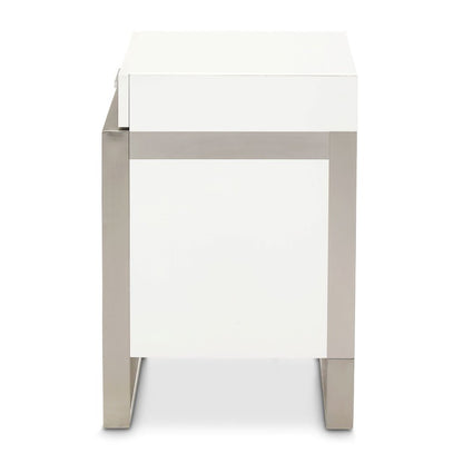 Marquee Nightstand - Cloud White