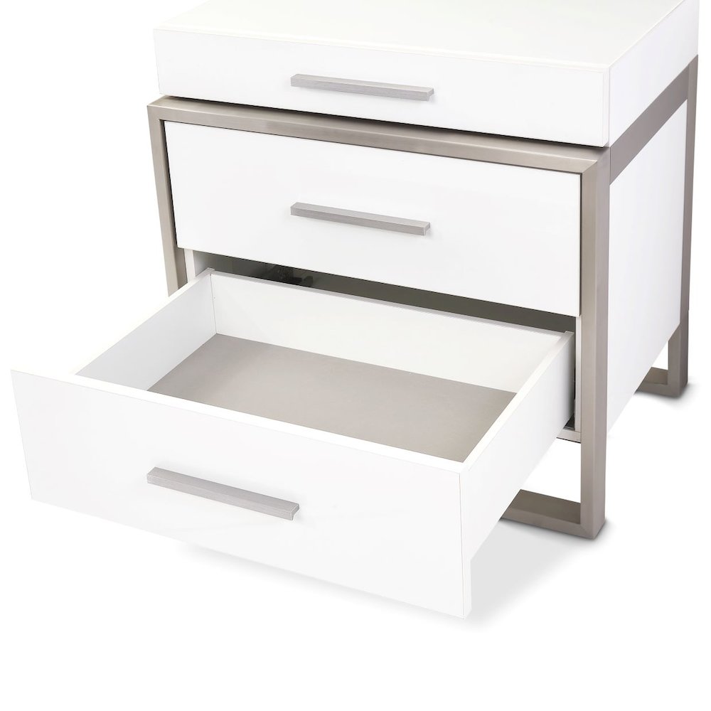 Marquee Nightstand - Cloud White