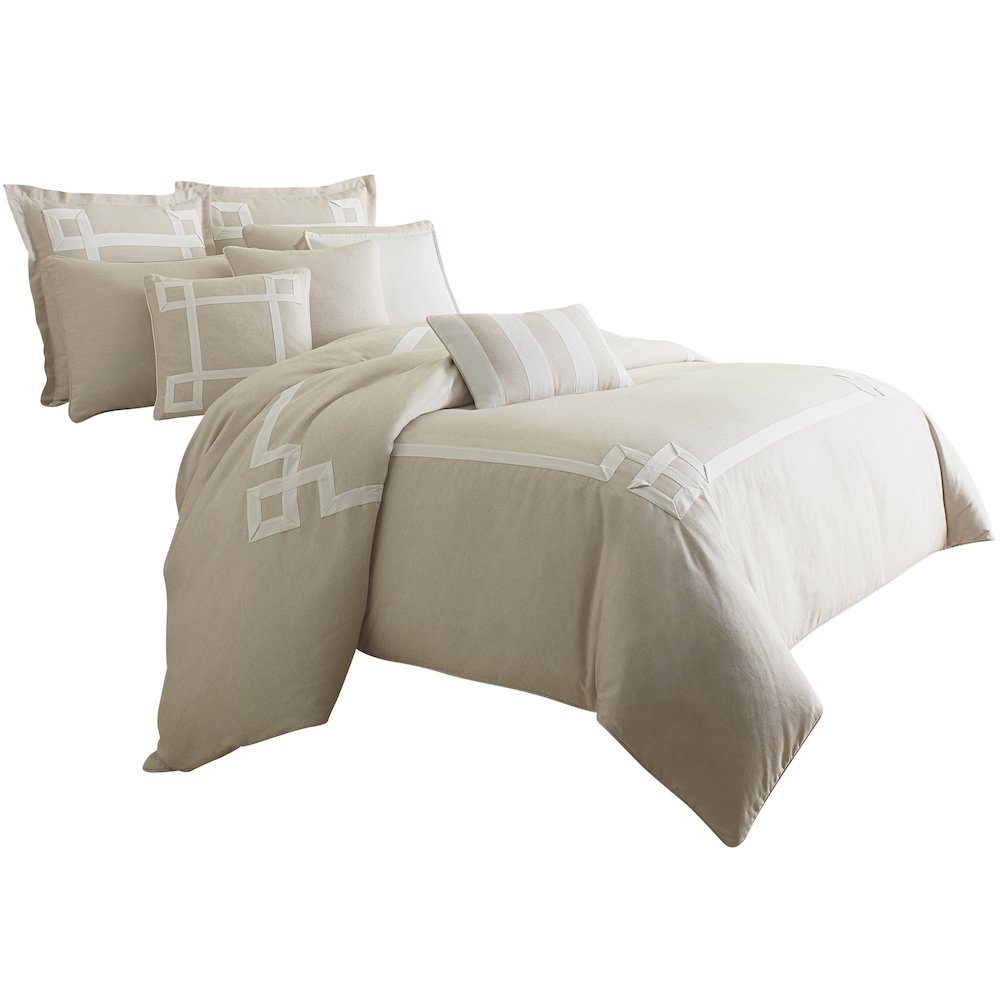 Avenue A King 10-Piece Comforter Set - Natural