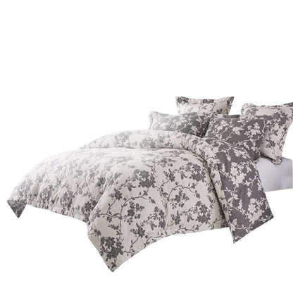 Mika 5-Piece Queen Duvet Set - Dove