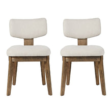 Tate Mid-Century Modern Split Back Upholstered Dining Chair (Set of 2)
