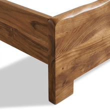 Solid Acacia King Panel Bed with Live Edge Headboard and Footboard