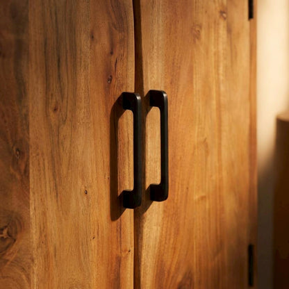 Solid Acacia Sideboard with Live Edge Doors, 4 Doors and 3 Drawers