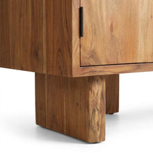 Solid Acacia Sideboard with Live Edge Doors, 4 Doors and 3 Drawers