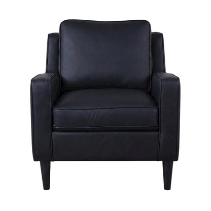 Lazio Leather Side Chair with Mid-Century Modern Style for Living Room