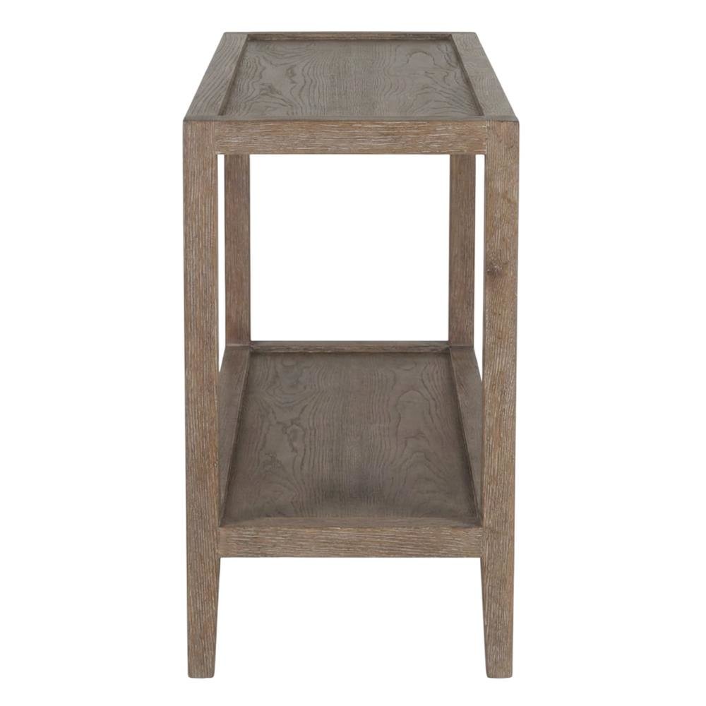 Lowell Solid White Oak Wood Console Table with Natural Grain Finish for Entryway