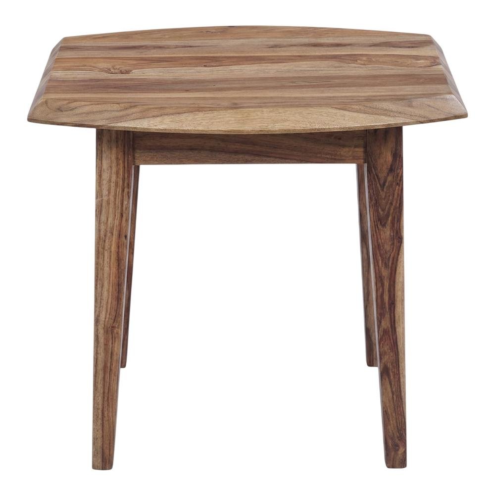 Solid Sheesham Wood Mid-Century Modern Accent End Table for Living Room