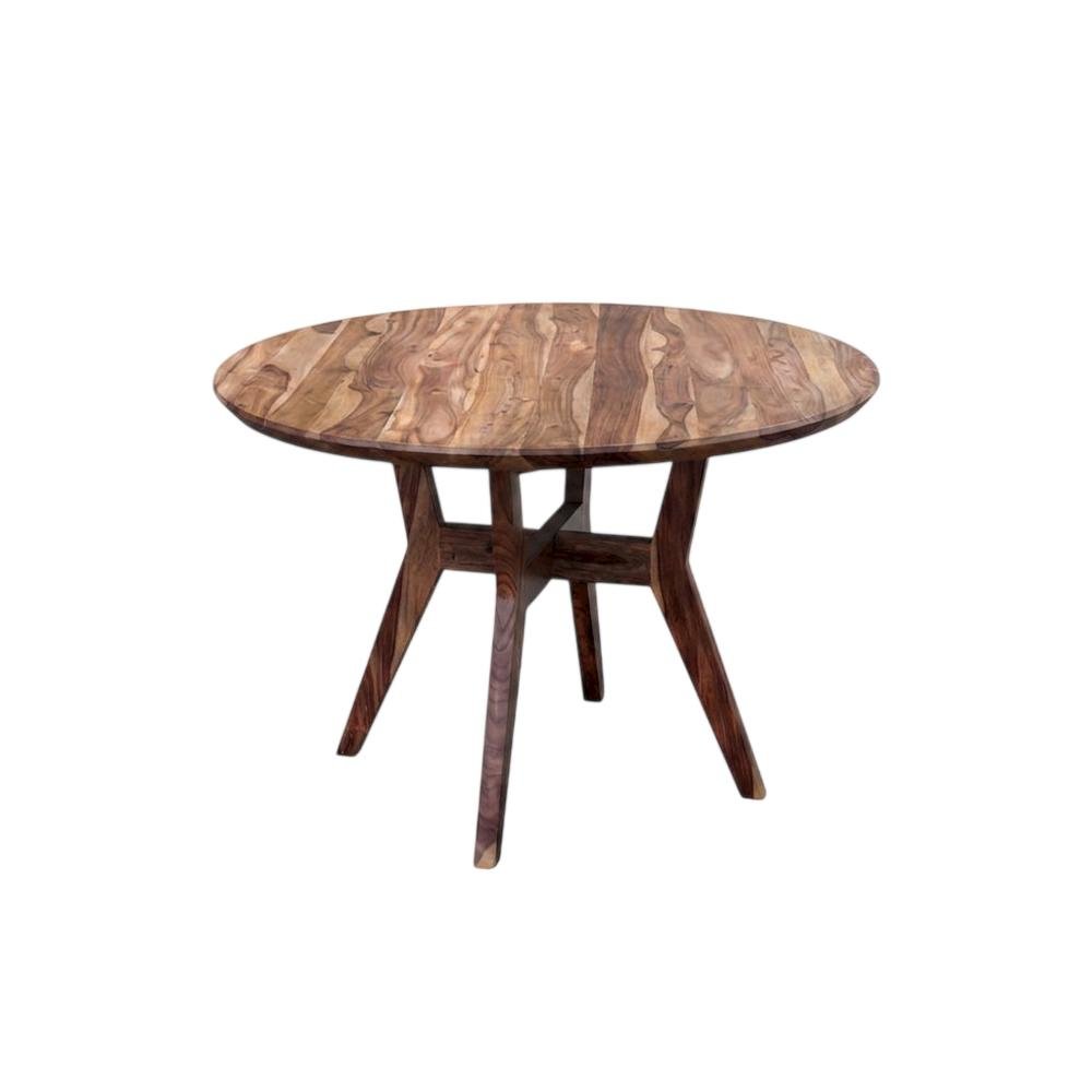 Urban Solid Sheesham Wood Dining Table, Mid-Century Modern Style for Dining Room