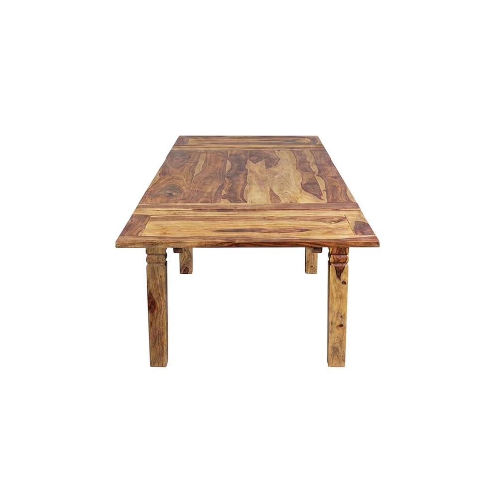 Solid Sheesham Wood Extendable Dining Table with Expandable Leaf for Dining Room