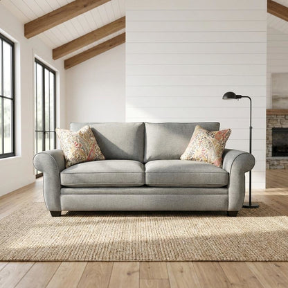 Transitional Fabric-Upholstered Sofa with Modern Farmhouse Style for Living Room