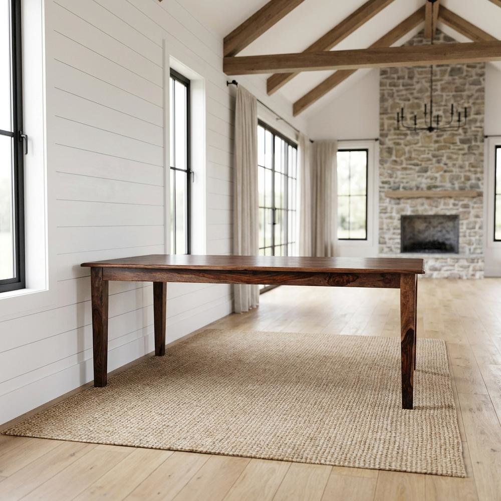 Solid Sheesham Wood Rectangular Dining Table for Dining Room