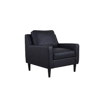Lazio Leather Side Chair with Mid-Century Modern Style for Living Room