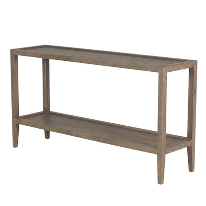 Lowell Solid White Oak Wood Console Table with Natural Grain Finish for Entryway