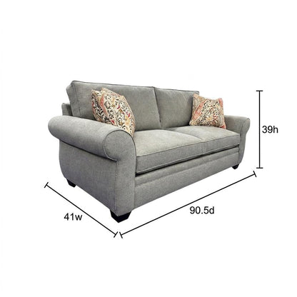 Transitional Fabric-Upholstered Sofa with Modern Farmhouse Style for Living Room