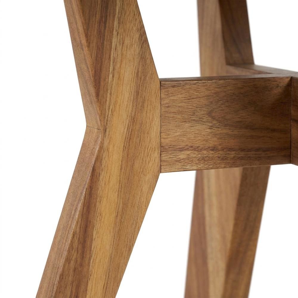 Urban Solid Sheesham Wood Dining Table, Mid-Century Modern Style for Dining Room