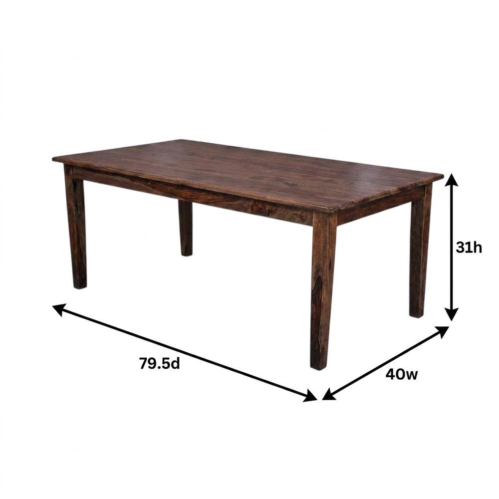 Solid Sheesham Wood Rectangular Dining Table for Dining Room
