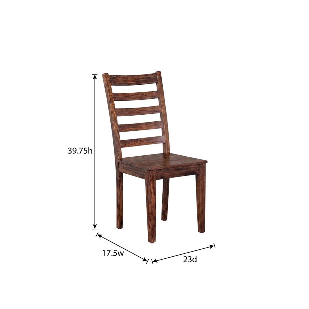 Solid Sheesham Wood Modern Farmhouse Dining Chair for Kitchen or Dining Room