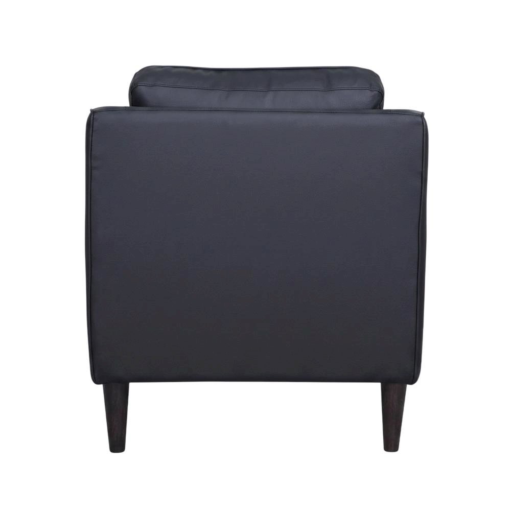 Lazio Leather Side Chair with Mid-Century Modern Style for Living Room