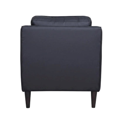 Lazio Leather Side Chair with Mid-Century Modern Style for Living Room
