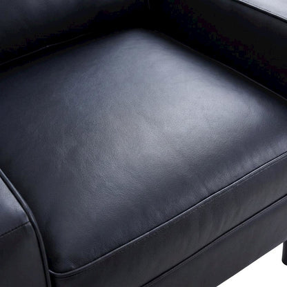 Lazio Leather Side Chair with Mid-Century Modern Style for Living Room