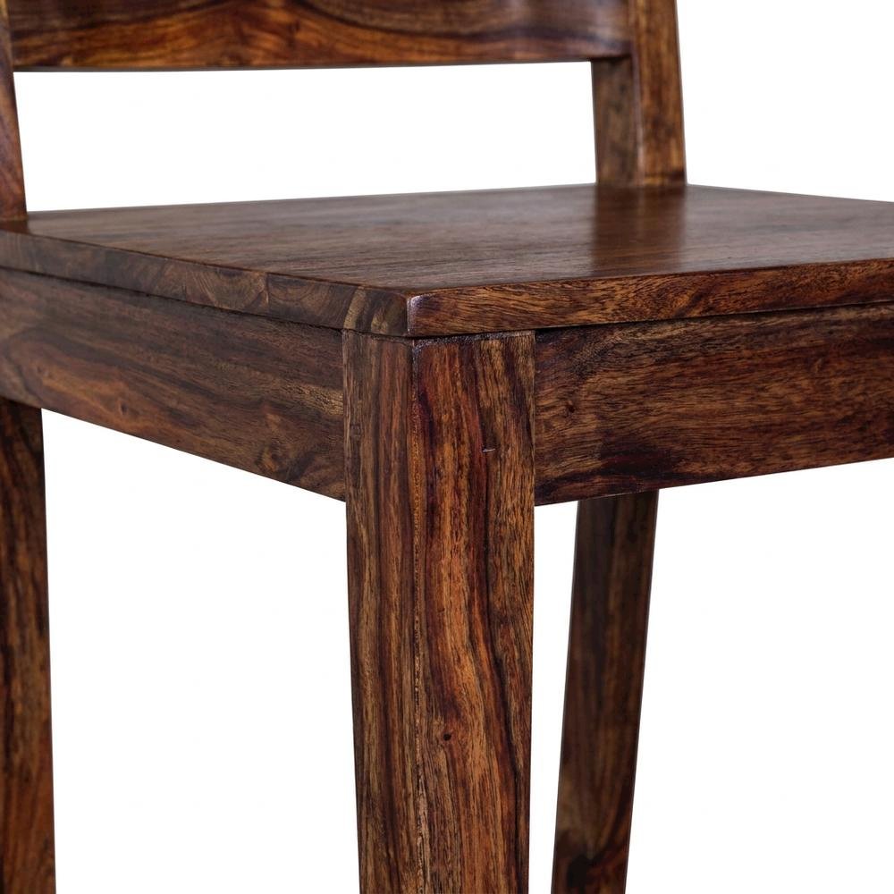 Solid Sheesham Wood Modern Farmhouse Dining Chair for Kitchen or Dining Room