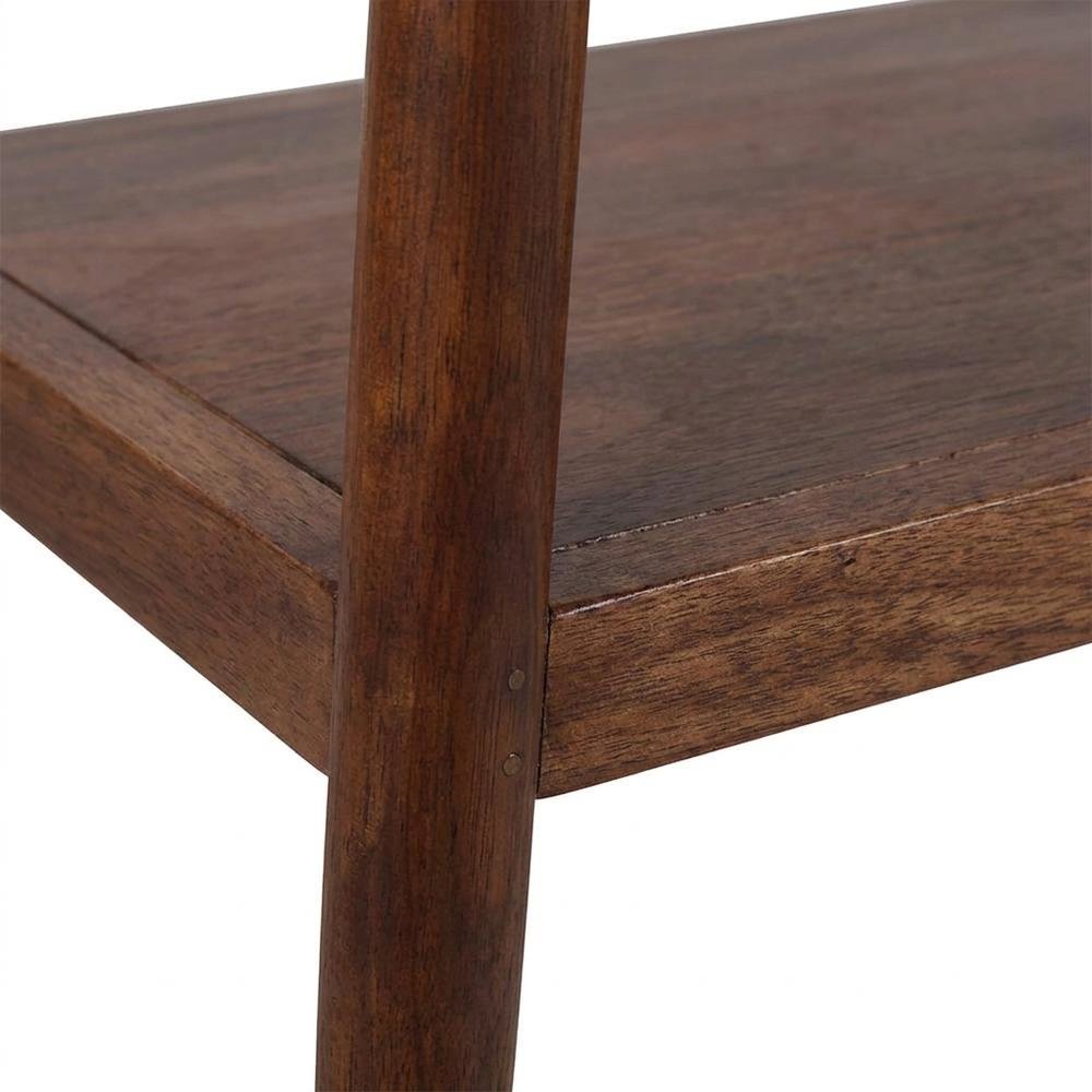 Solid Acacia Wood Console Table with Mid-Century Modern Style for Entryway