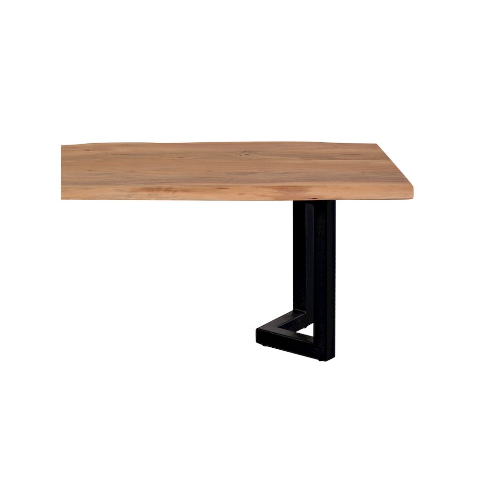 Porter Designs Manzanita Live Edge Solid Acacia Wood Dining Bench, Natural