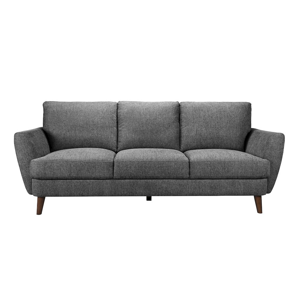 Burnside Contemporary Upholstered Sofa, Gray