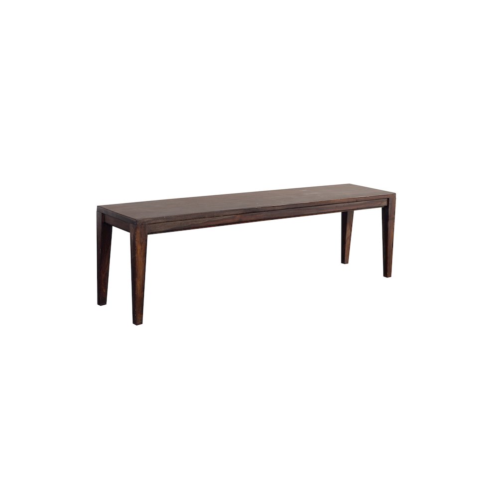 Porter Designs Fall River Solid Sheesham Wood Dining Bench, Gray
