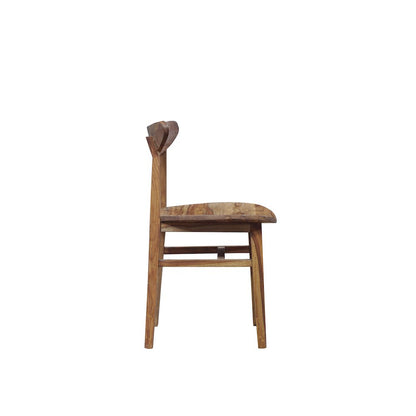 Porter Designs Fusion Solid Sheesham Wood Dining Chair, Natural (Set of 2)