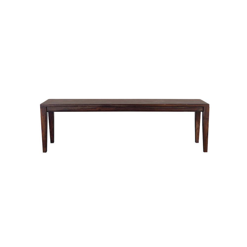 Porter Designs Fall River Solid Sheesham Wood Dining Bench, Gray
