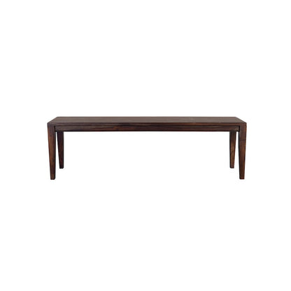 Porter Designs Fall River Solid Sheesham Wood Dining Bench, Gray